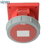Ổ cắm công nghiệp âm đỏ IP67 3P+E 6h 16A 380~415V Siron S67R46-16R1