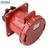 Ổ công nghiệp âm màu đỏ IP67 3P+E 6h 63A 380~415V Siron S67R46-63R1