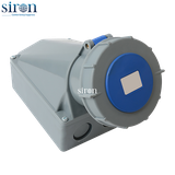 Ổ cắm lắp nổi màu xanh IP67 2P+E 6h 63A 220~250V Siron S67S36-63B3