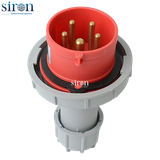Phích cắm di động màu đỏ IP67 3P+N+E 6h 16A 220~415V Siron P67F56-16R1