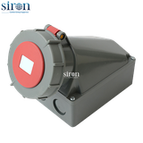 Ổ cắm nổi đỏ IP67 3P+N+E 6h 63A 220~380V, 240~415V Siron S67S56-63R2