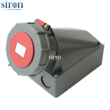 Ổ cắm nổi đỏ IP67 3P+N+E 6h 125A 220~380V, 240~415V Siron S67S56-125R2