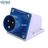 Phích cắm lắp nổi màu xanh IP44 2P+E 6h 32A 220~250V Siron P44S36-32B1