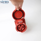 Ổ cắm công nghiệp nổi đỏ IP67 3P+E 6h 63A 380~415V Siron S67S46-63R1