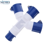 Ổ cắm nối chia ra 3 màu xanh IP44 2P+E 6h 16A 220V Siron S44C336-16B1