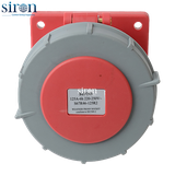 Ổ cắm lắp âm màu đỏ IP67 3P+E 6h 125A 380~415V Siron S67R46-125R2