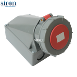 Ổ cắm nổi đỏ IP67 3P+N+E 6h 63A 220~380V, 240~415V Siron S67S56-63R2