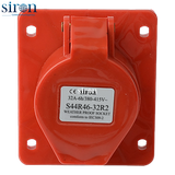 Ổ cắm công nghiệp âm đỏ IP44 3P+E 6h 32A 380~415V Siron S44R46-32R2