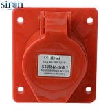 Ổ cắm công nghiệp âm đỏ IP44 3P+E 6h 16A 380~415V Siron S44R46-16R2