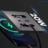 Ổ cắm sạc USB Type A+C và Sạc dây Type C + Lightning Siron R70 70H452