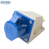 Ổ cắm công nghiệp nổi xanh IP44 2P+E 6h 32A 220~250V Siron S44S36-32B2