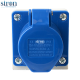 Ổ cắm công nghiệp nổi xanh IP44 2P+E 6h 16A 220~250V Siron S44S36-16B2