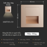 Đèn LED chân cầu thang cảm biến siêu nhạy 3000K vuông Siron 10H7351