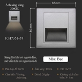 Đèn LED chân cầu thang cảm biến siêu nhạy 3000K vuông Siron 10H7351