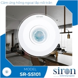 Công tắc cảm ứng hồng ngoại mỏng lắp nổi trần siêu mỏng Siron Sr-SS101