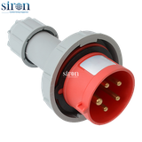 Phích cắm di động màu đỏ IP67 3P+N+E 6h 32A 220~415V Siron P67F56-32R1