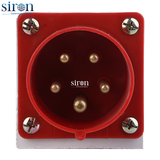 Phích cắm lắp nổi màu đỏ IP44 3P+N+E 6h 16A 220~415V Siron P44S56-16R1