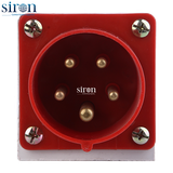 Phích cắm lắp nổi màu đỏ IP44 3P+N+E 6h 32A 220~415V Siron P44S56-32R1