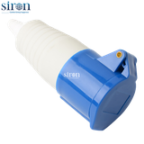 Ổ công nghiệp di động xanh IP44 2P+E 6h 16A 220~250V Siron S44F36-16B2