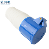 Ổ công nghiệp di động xanh IP44 2P+E 6h 32A 220~250V Siron S44F36-32B1