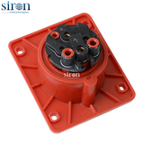 Ổ cắm công nghiệp âm đỏ IP44 3P+E 6h 16A 380~415V Siron S44R46-16R2