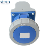 Ổ cắm lắp nổi màu xanh IP67 2P+E 6h 32A 220~250V Siron S67S36-32B1