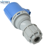 Ổ cắm di động màu xanh IP44 2P+E 6h 32A 220~250V Siron S44F36-32B3