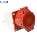 Ổ cắm công nghiệp nổi đỏ IP44 3P+E 6h 32A 380~415V Siron S44S46-32R1