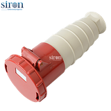 Ổ công nghiệp di động đỏ IP67 3P+N+E 6h 63A 220~415V Siron S67F56-63R1