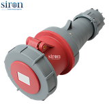 Phích cắm di động màu đỏ IP67 3P+E 6h 63A 380~415V Siron P67F46-63R3