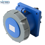 Ổ cắm lắp âm màu xanh IP67 2P+E 6h 63A 220~250V Siron S67R36-63B2