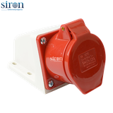 Ổ cắm công nghiệp nổi đỏ IP44 3P+N+E 6h 32A 220~415V Siron S44S56-32R1