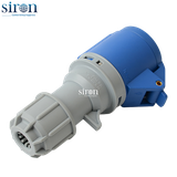 Ổ cắm di động màu xanh IP44 2P+E 6h 32A 220~250V Siron S44F36-32B3