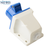 Ổ cắm công nghiệp nổi xanh IP44 2P+E 6h 32A 220~250V Siron S44S36-32B1