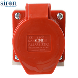 Ổ cắm công nghiệp nổi đỏ IP44 3P+N+E 6h 32A 220~415V Siron S44S56-32R1