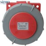 Ổ cắm âm đỏ IP67 3P+N+E 6h 63A 220~380V, 240~415V Siron S67R56-63R2
