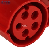 Ổ cắm nối chia 3 màu đỏ IP44 3P+N+E 6h 32A 220~415V Siron S44C356-32R1
