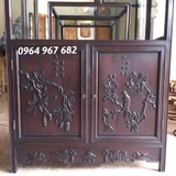 Tủ bày đồ chạm chim 5