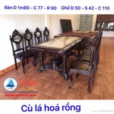 Bộ ghế cù lá hóa long 1