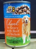 Pate Pet8 (CF13) - Chunk in Gravy with Beef and Chicken 400g
