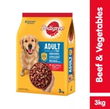 PEDIGREE Adult, Beef & Vegetables - Thức Ăn Dành Cho Chó Lớn - Vị Bò & Rau Củ 3kg