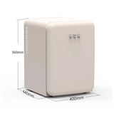 Tủ lạnh mini retro HCK màu kem dung tích 34L không có ngăn đông