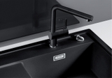 VÒI RỬA BÁT CÓ DÂY RÚT BLANCO LINUS-S ANTHRACITE 516688 MÀU ĐEN