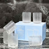 Set 6 cốc hạt cườm Viola From Germany 295ml dáng trụ thủy tinh cao cấp