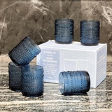 Set 6 cốc hạt cườm Viola From Germany 295ml dáng trụ thủy tinh cao cấp