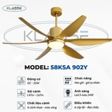Quạt trần đèn 6 cánh Klasse 58KSA 902V