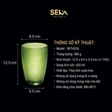 Bộ 6 cốc thủy tinh vân lưới SEKA 420ml  Màu xanh matcha