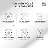 Bộ Nồi Lẩu Đa Năng Inox 18/10 Liền Khối Gume GM - N3326