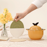 Set 2 miếng lót nồi SalleMa hình quả trứng màu hồng ( có kèm giá )