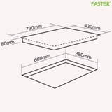 Bếp từ 2 vùng nấu nhập khẩu Malaysia Faster FS 828I